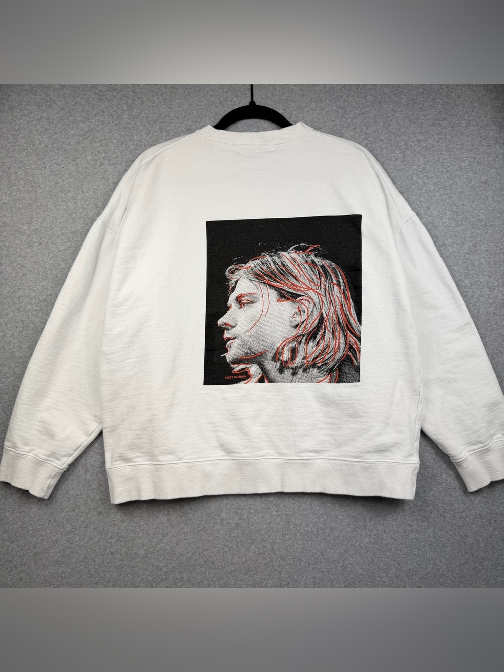 JEANASiS x Kurt Cobain White Oversized Sweatshirt Japanese Import One Size
